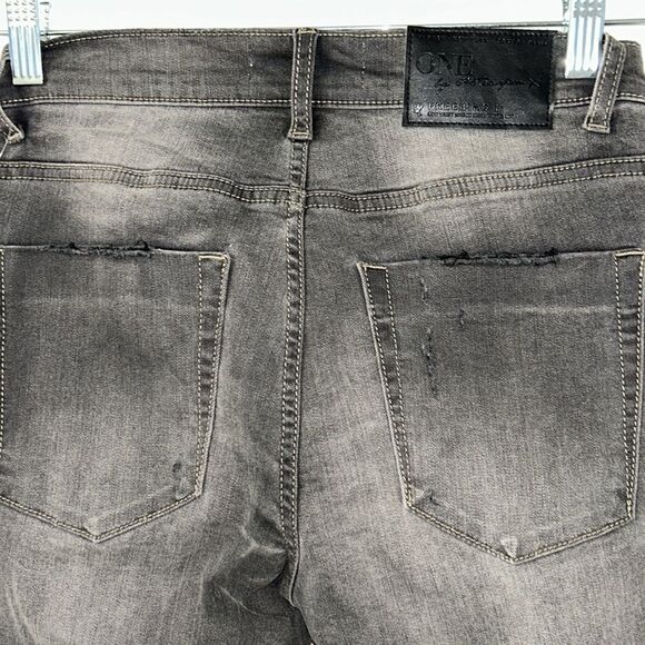 One Teaspoon Gray Skinny Leg Distressed Ankle Cropped Pants(Size 26) - Picture 8 of 10